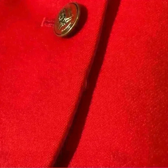 Vintage Pendelton Women's Red Blazer 100% Virgin Wool Size 14 Lined, Buttons - Picture 9 of 16